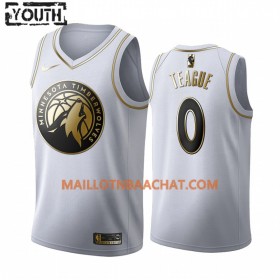 Maillot NBA Minnesota Timberwolves Jeff Teague 0 Nike 2019-20 Blanc Golden Edition Swingman - Enfant